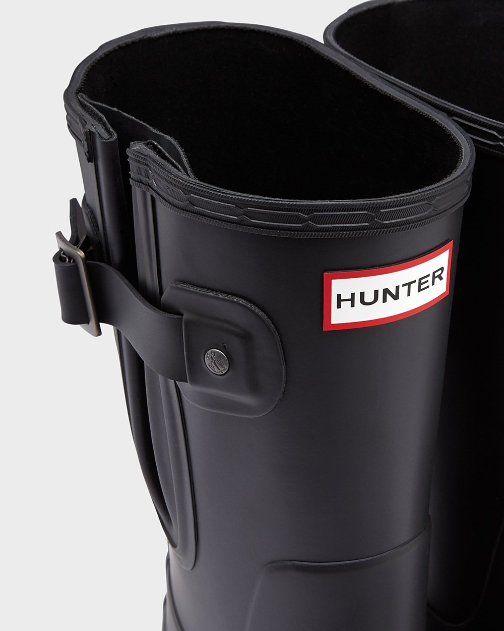 Hunter Original Side Adjustable Short Rain Boots - Sale Online Mens Black - ZFSHUX271